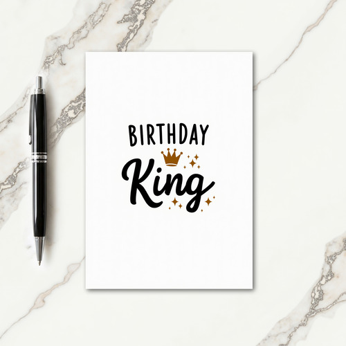 Minimalist Crown Birthday Card