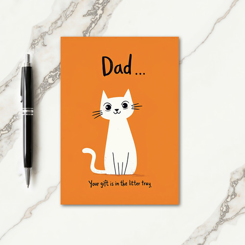 Minimalist Dad Joke Orange Card