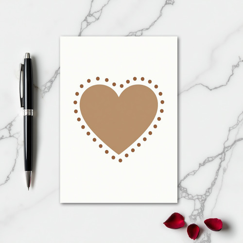Minimalist Dotted Heart Card