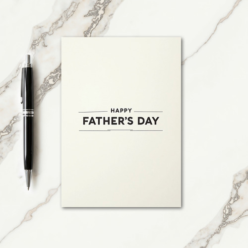 Minimalist Fathers Day Saying Card