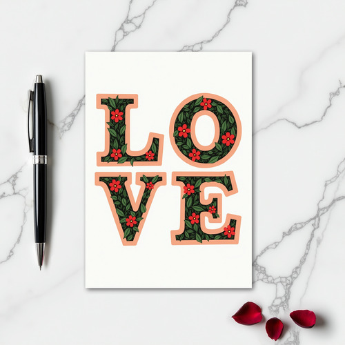 Minimalist Floral Love Card