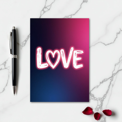 Minimalist Glowing Love Card