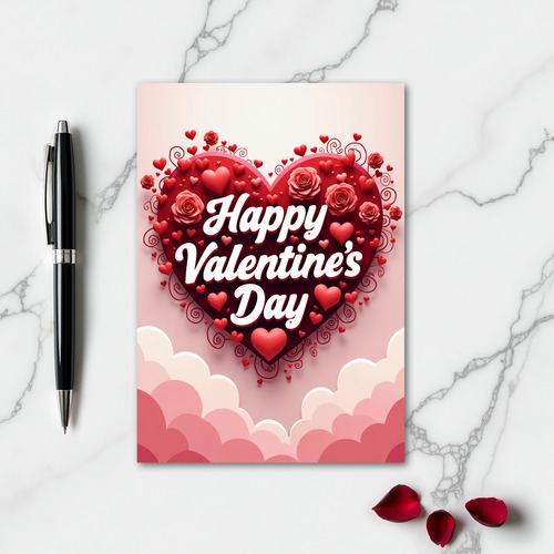 Minimalist Happy Valentines Day Card