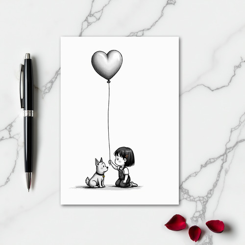 Minimalist Heart Pet Card