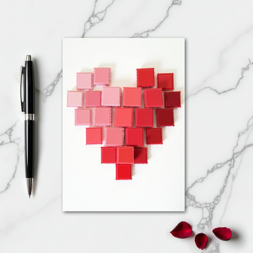 Minimalist Heart Stamp Card