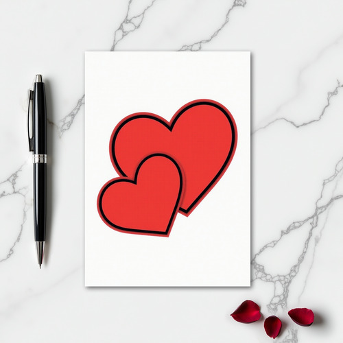 Minimalist Hearts Card