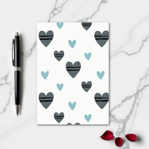 Minimalist Hearts Design Card