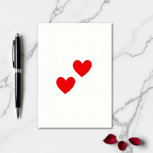 Minimalist Hearts Love Card