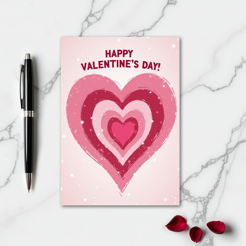 Minimalist Hearts Valentine Card