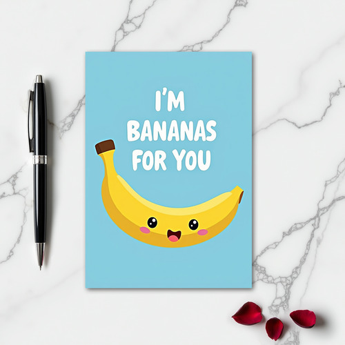 Minimalist I Am Bananas For You Card