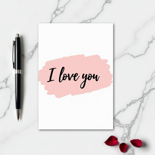 Minimalist I Love You Brush Card