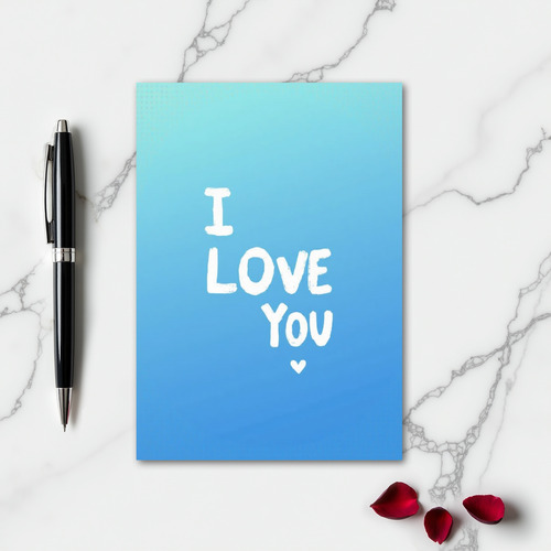 Minimalist I Love You Brushstroke Card