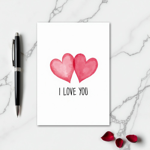 Minimalist I Love You Card