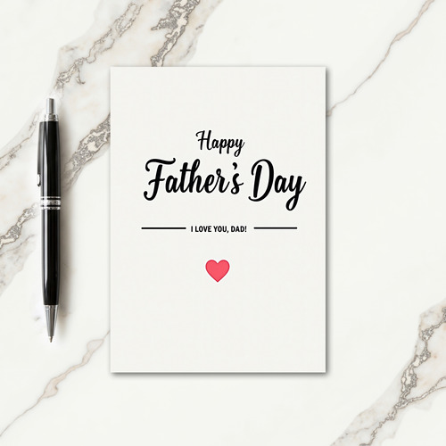 Minimalist I Love You Dad Card