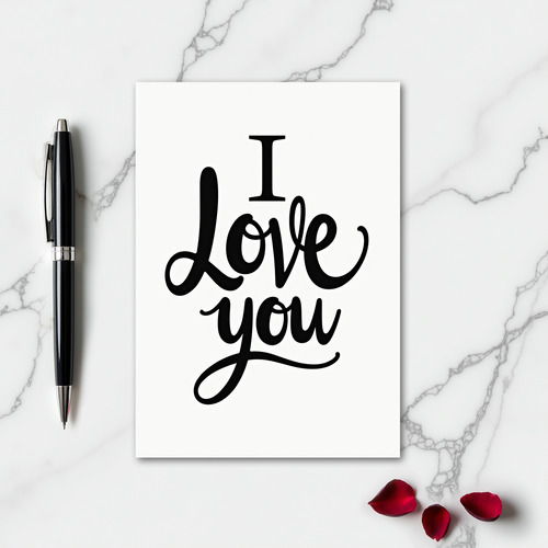 Minimalist I Love You Greeting Card