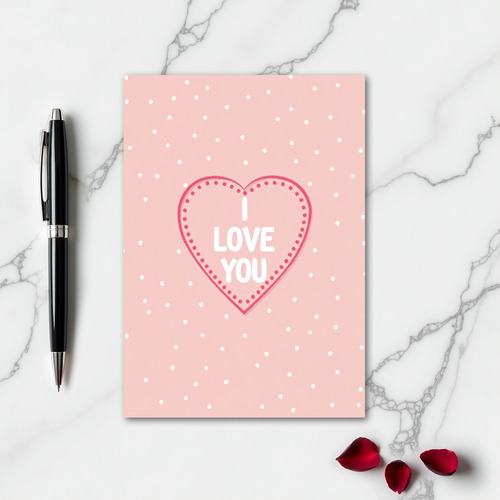 Minimalist I Love You Heart Card