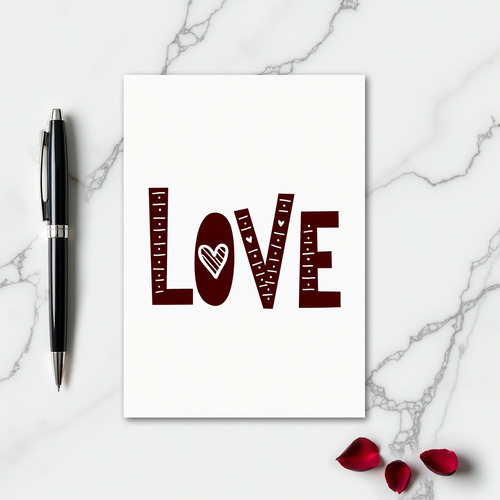 Minimalist Kraft Love Card