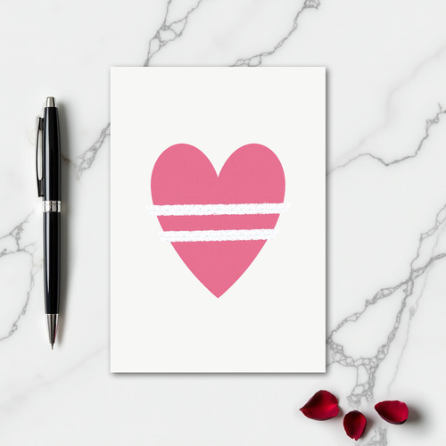 Minimalist Lined Heart Card