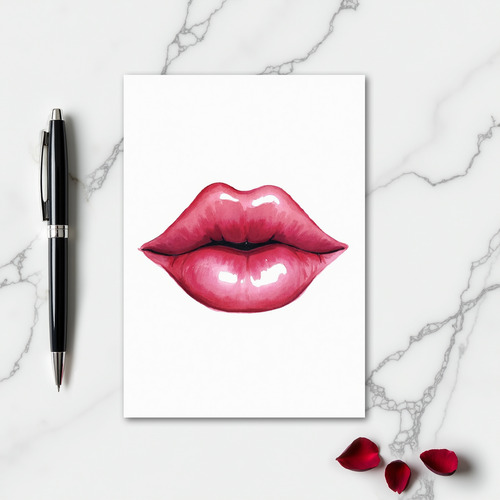 Minimalist Lips Card