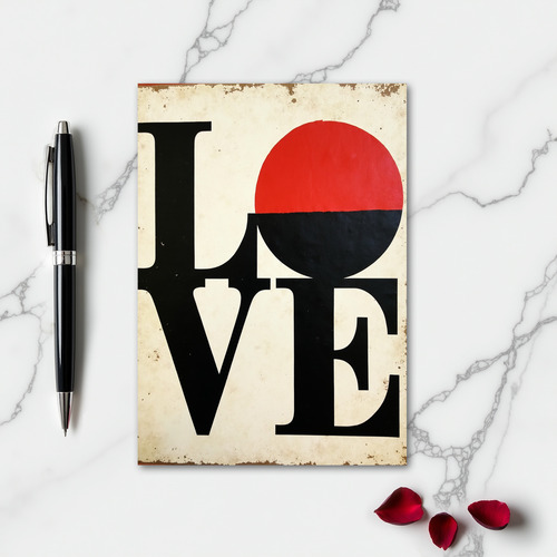 Minimalist Love Art Card