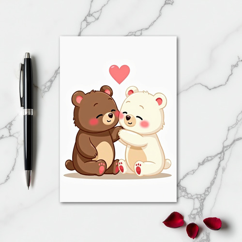 Minimalist Love Bear Hug Card