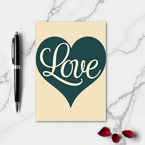 Minimalist Love Heart Card