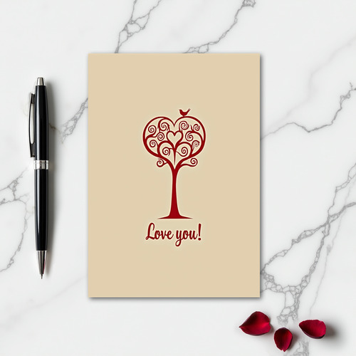 Minimalist Love Heart Tree Card