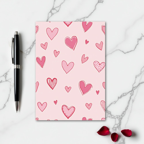 Minimalist Love Hearts Card