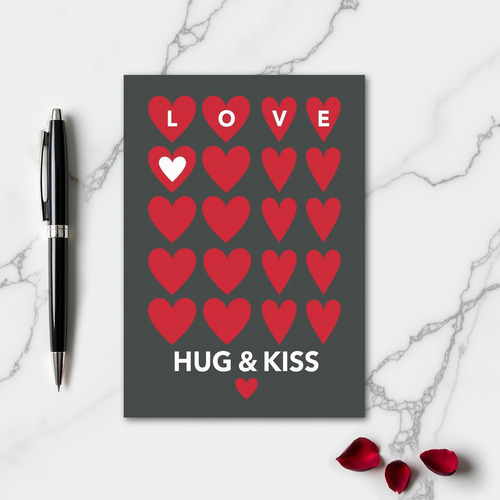 Minimalist Love Hug Kiss Card