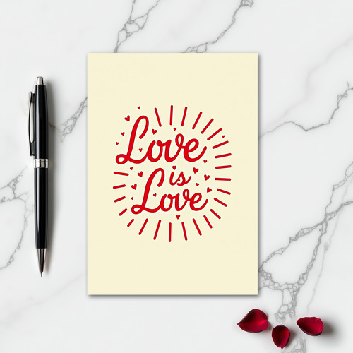 Minimalist Love Is Love Card