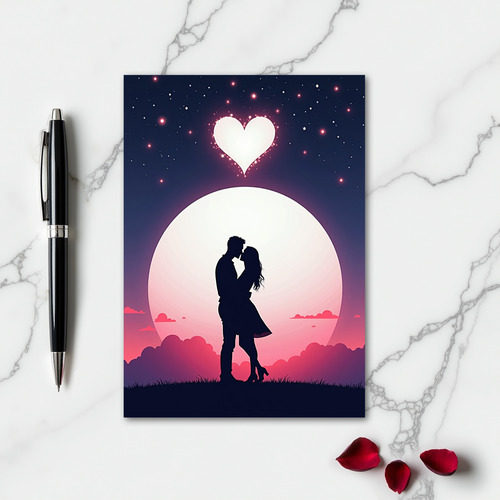 Minimalist Love Kiss Card