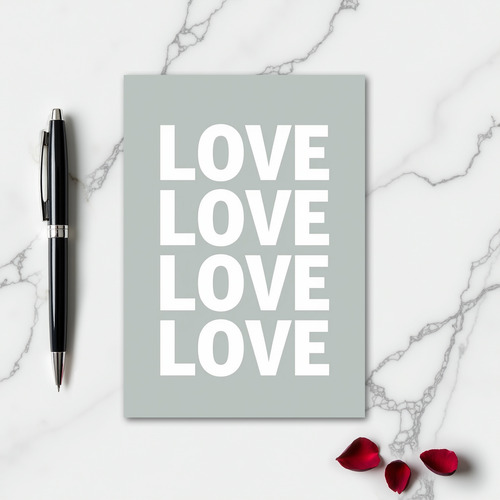 Minimalist Love Message Card