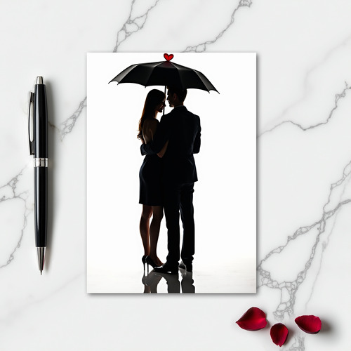Minimalist Love Umbrella Card