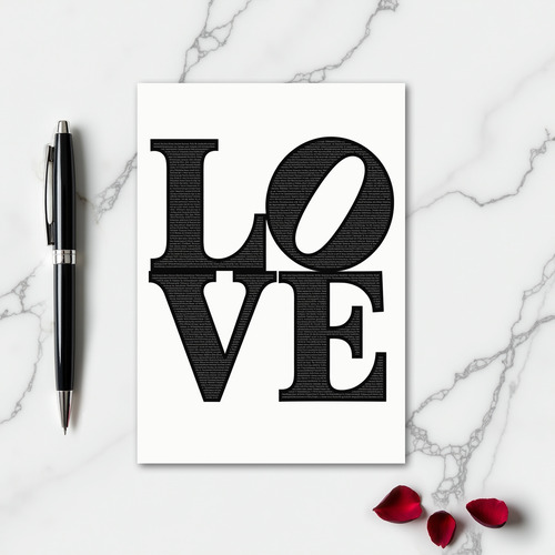 Minimalist Love Word Art Card