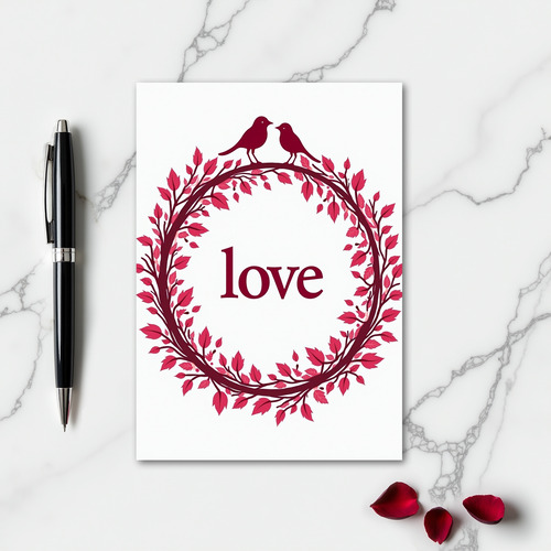 Minimalist Love Wreath Card