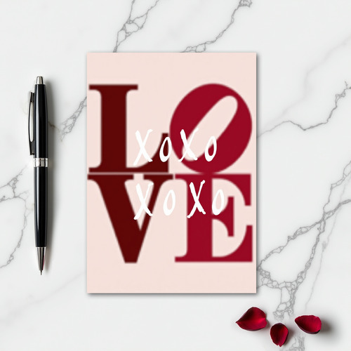 Minimalist Love Xoxo Type Card