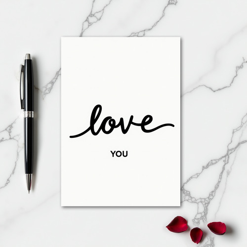 Minimalist Love You Card
