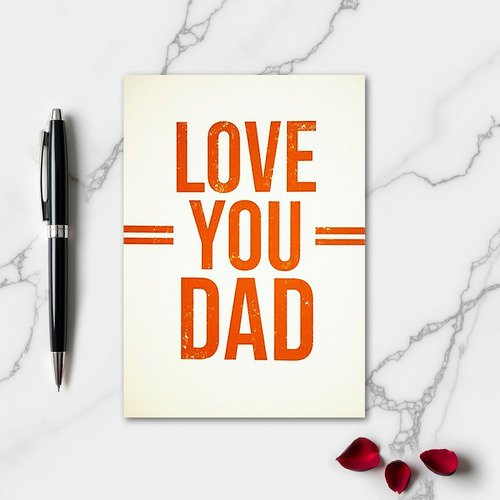 Minimalist Love You Dad Line Card