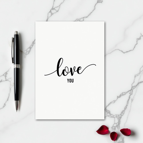 Minimalist Love You Matte Card