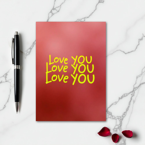 Minimalist Love You Pattern Card