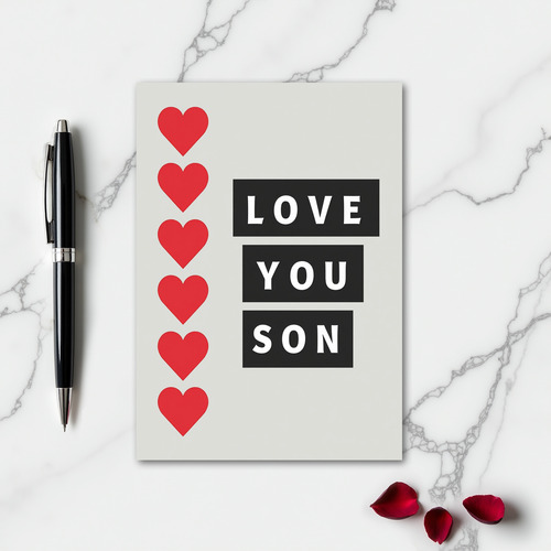 Minimalist Love You Son Card