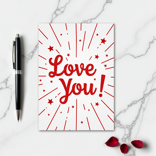 Minimalist Love You Stars Card
