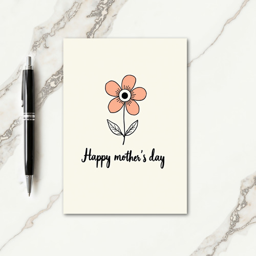 Minimalist Mothers Day Bloom Card