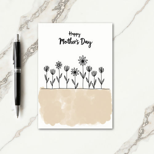 Minimalist Mothers Day Card
