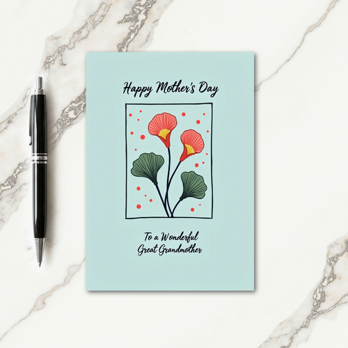 Minimalist Mothers Day Floral Card