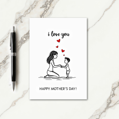 Minimalist Mothers Day Love Card