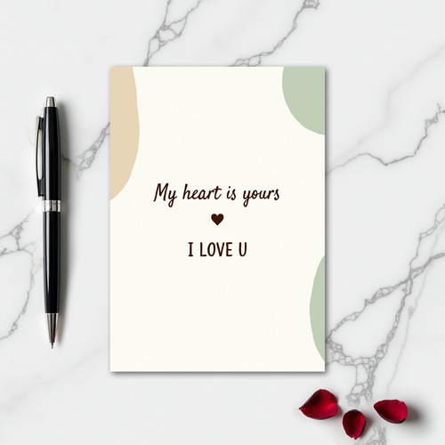 Minimalist Organic Love Card