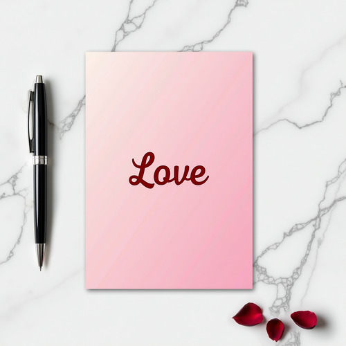 Minimalist Pink Love Card
