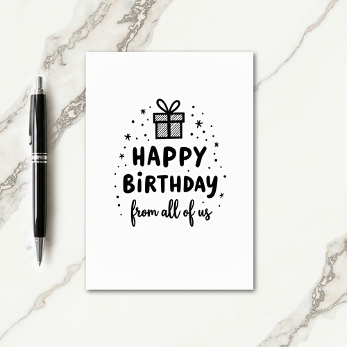 Minimalist Present Birthday Card