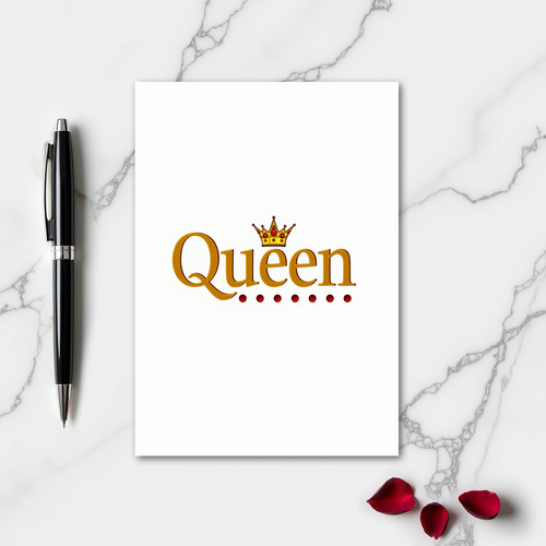 Minimalist Queen Crown Card